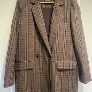 Madewell Caldwell double breasted blazer in plaid